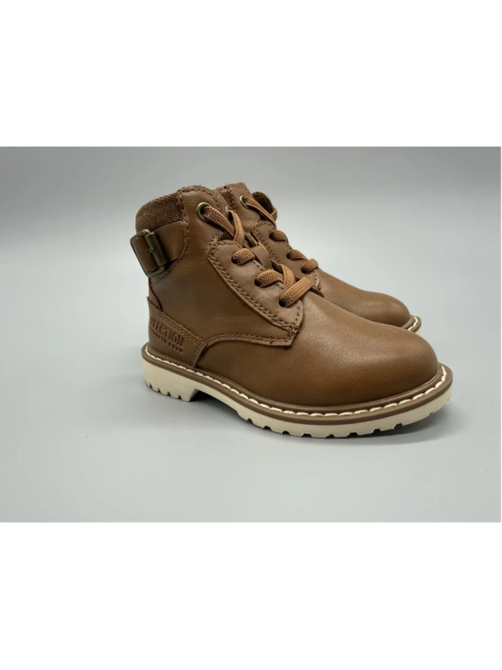 Kenneth Cole New York Pace Zamir Moto Boots Cognac brown color Toddler Size 6
